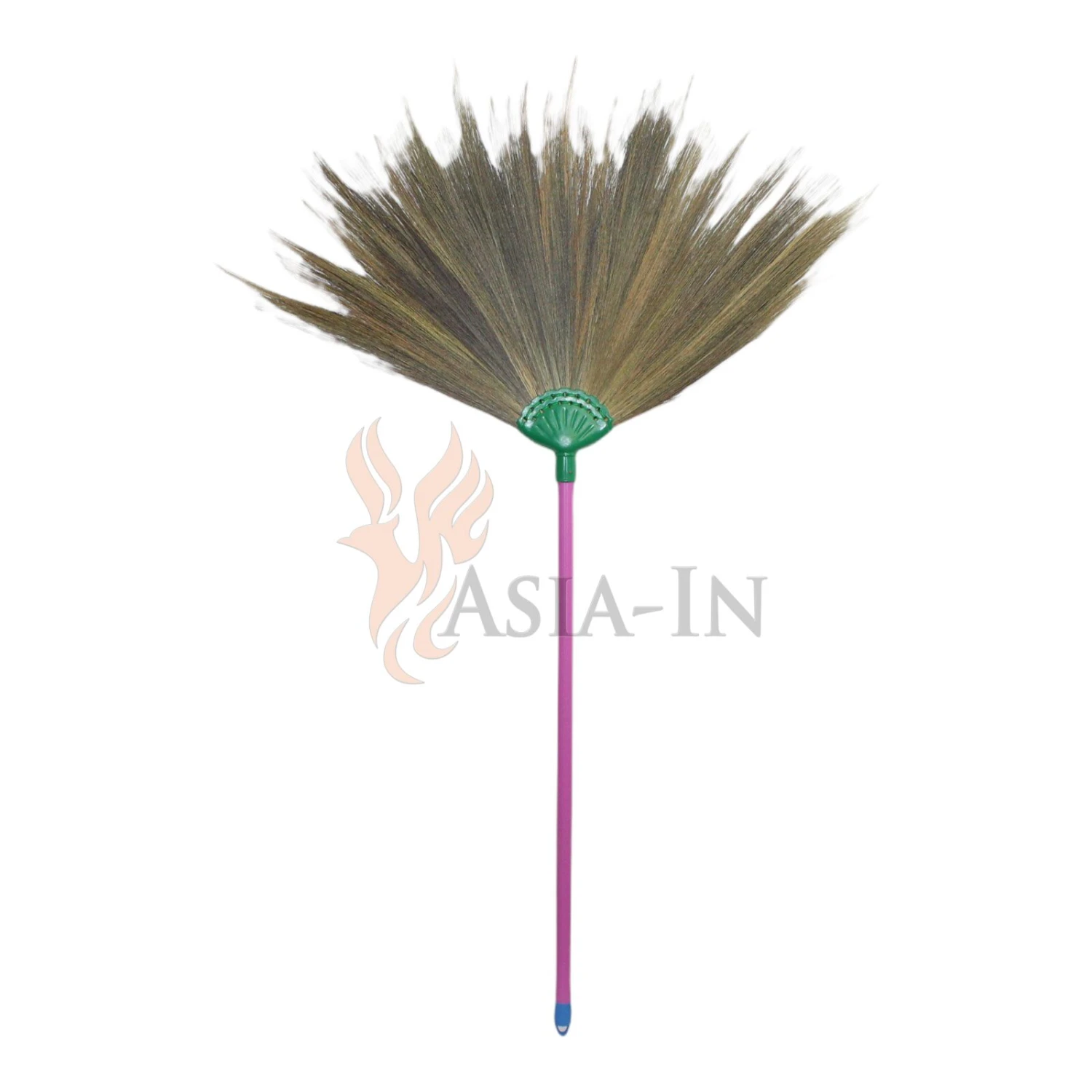 Asiatischer Besen Mit Kunststoffgriff, Aus Thailand 1m 3 Asiatischer Besen Mit Kunststoffgriff, Aus Thailand 1m