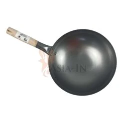 Jade Temple Wok 30cm, Eisenpfanne, Runder Boden