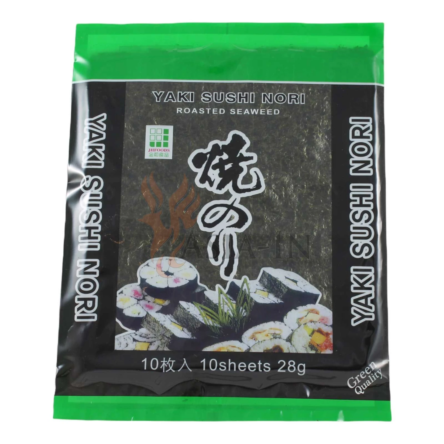 JH Foods Yaki Nori Seetang Grün, Geröstet 25g 4 JH Foods Yaki Nori Seetang Grün, Geröstet 25g – Bild 2