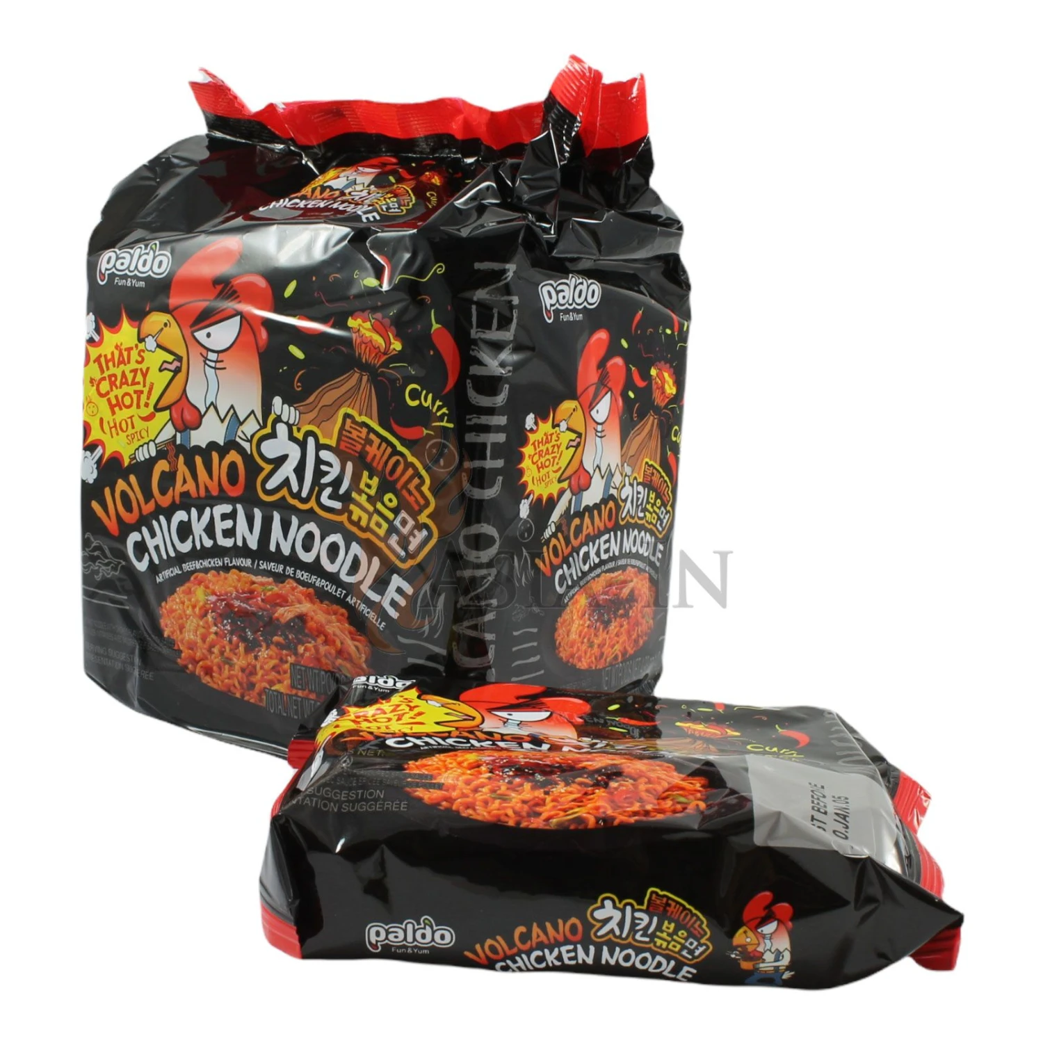 Paldo Volcano Chicken Instant Nudeln 4x140g 560g 4 Paldo Volcano Chicken Instant Nudeln 4x140g 560g – Bild 2