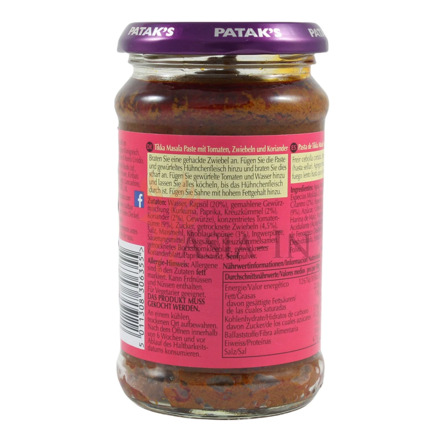 Patak's Tikka Masala Currypaste 283g 3 Patak's Tikka Masala Currypaste 283g