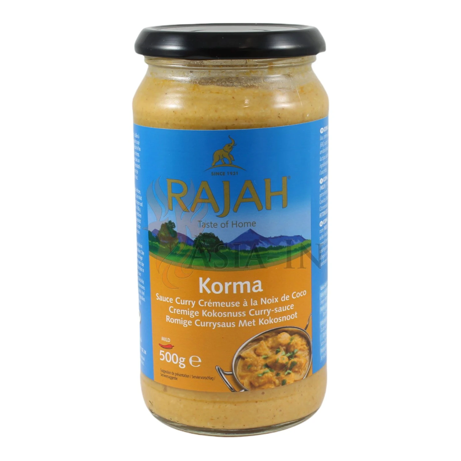 Rajah Korma Kokosnuss Currysauce 500g 5 Rajah Korma Kokosnuss Currysauce 500g – Bild 3