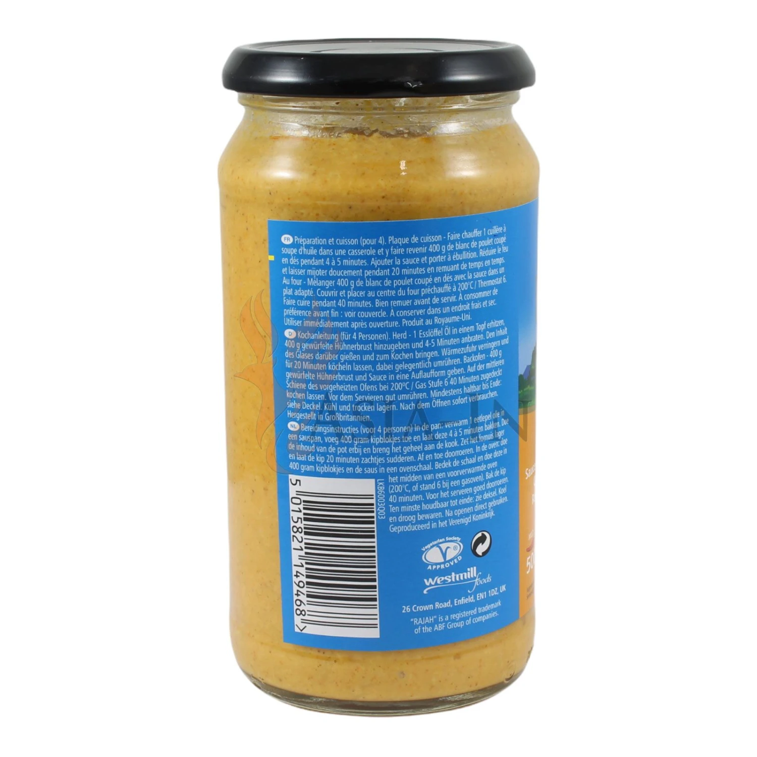 Rajah Korma Kokosnuss Currysauce 500g 4 Rajah Korma Kokosnuss Currysauce 500g – Bild 2
