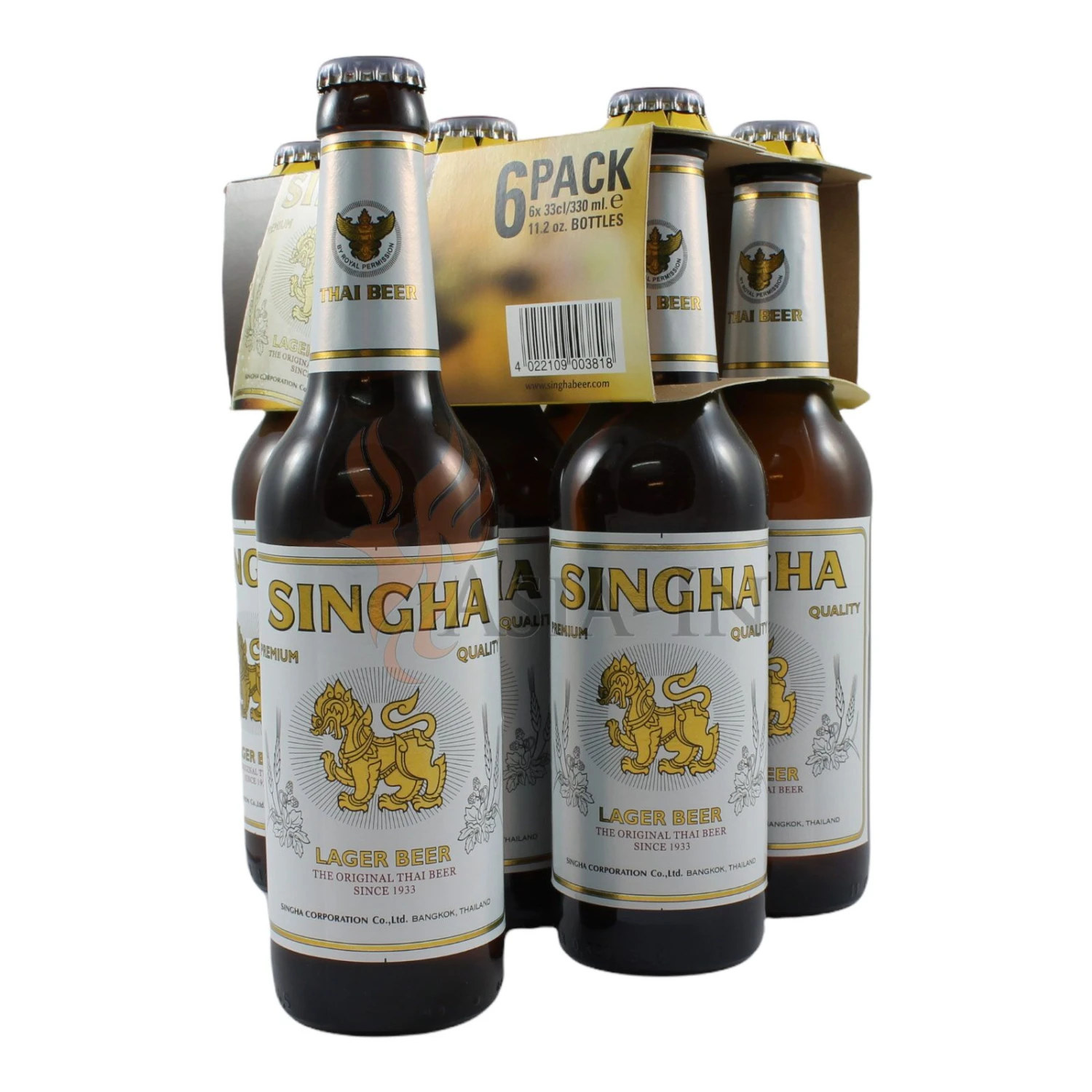 Singha Bier 5% VOL, Zzgl. 8cent Pfand, MEHRWEG 330ml 3 Singha Bier 5% VOL, Zzgl. 8cent Pfand, MEHRWEG 330ml