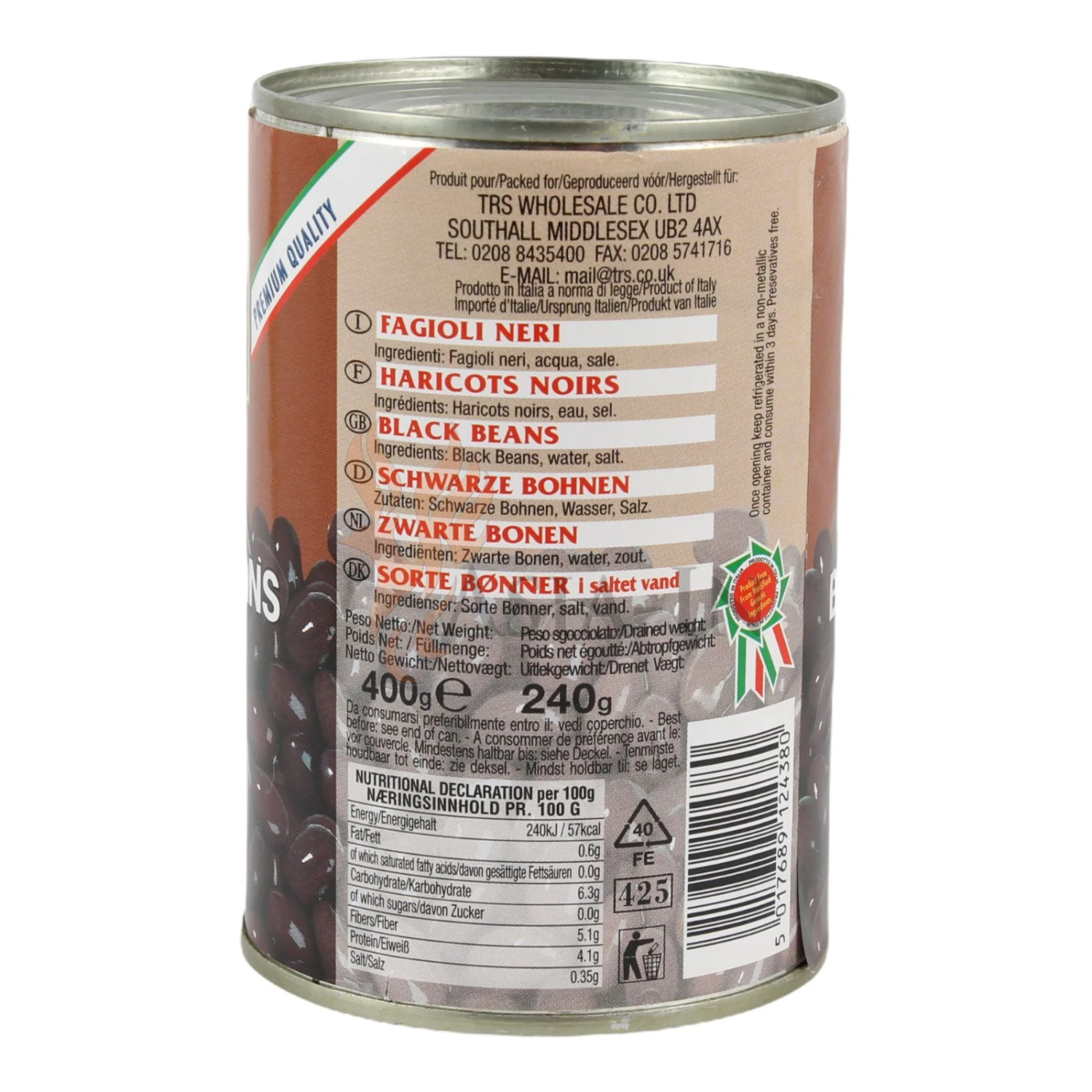 TRS Schwarze Bohnen 240g 4 TRS Schwarze Bohnen 240g – Bild 2