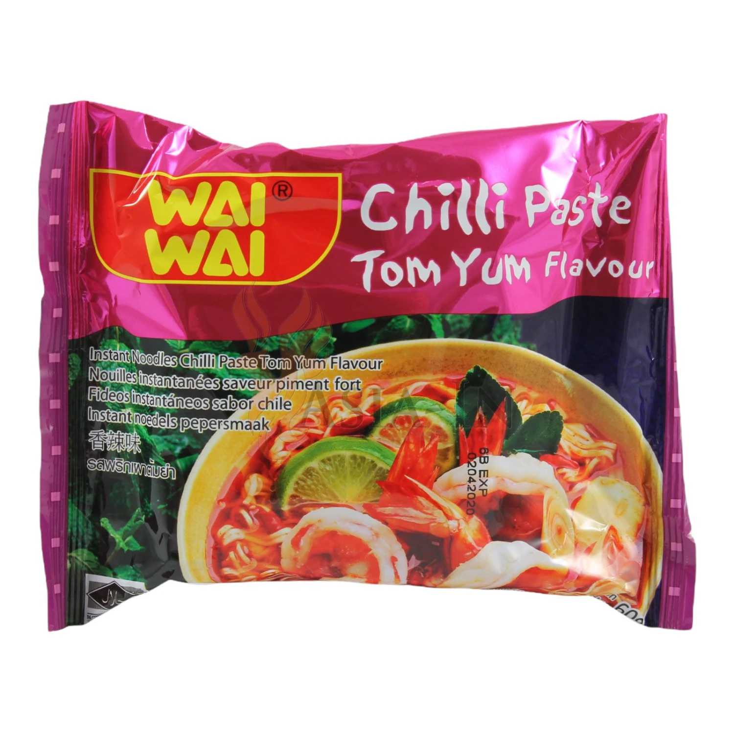 Wai Wai Tom Yum Chilipaste Instant Nudeln 60g 4 Wai Wai Tom Yum Chilipaste Instant Nudeln 60g – Bild 2