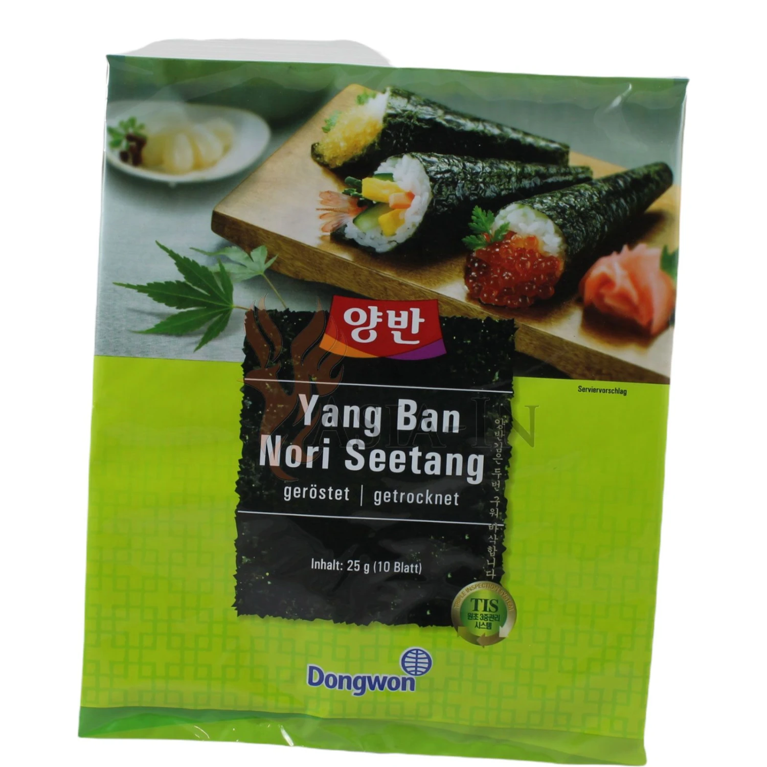 Yaki Nori Gerösteter Seetang, Dongwon 25g 3 Yaki Nori Gerösteter Seetang, Dongwon 25g